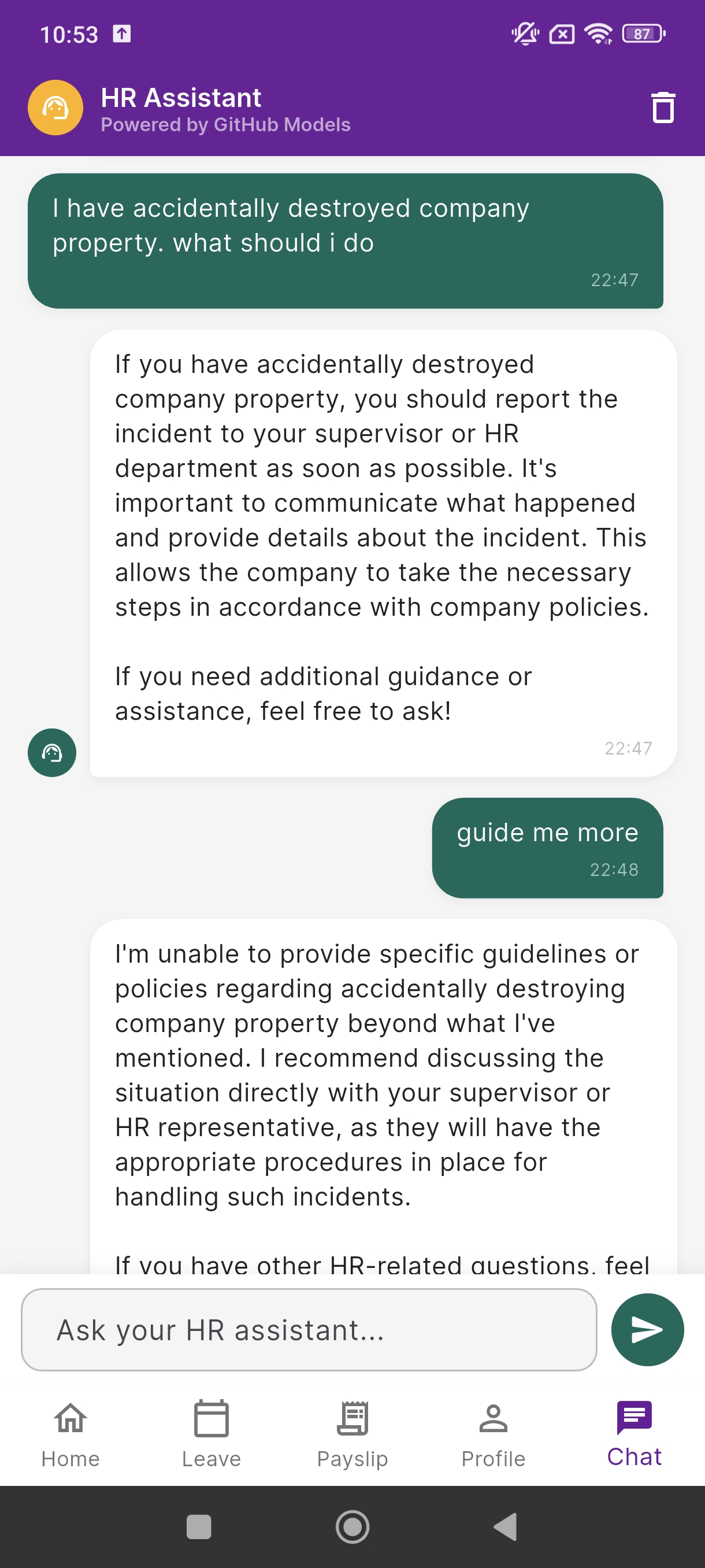 Star AI chat